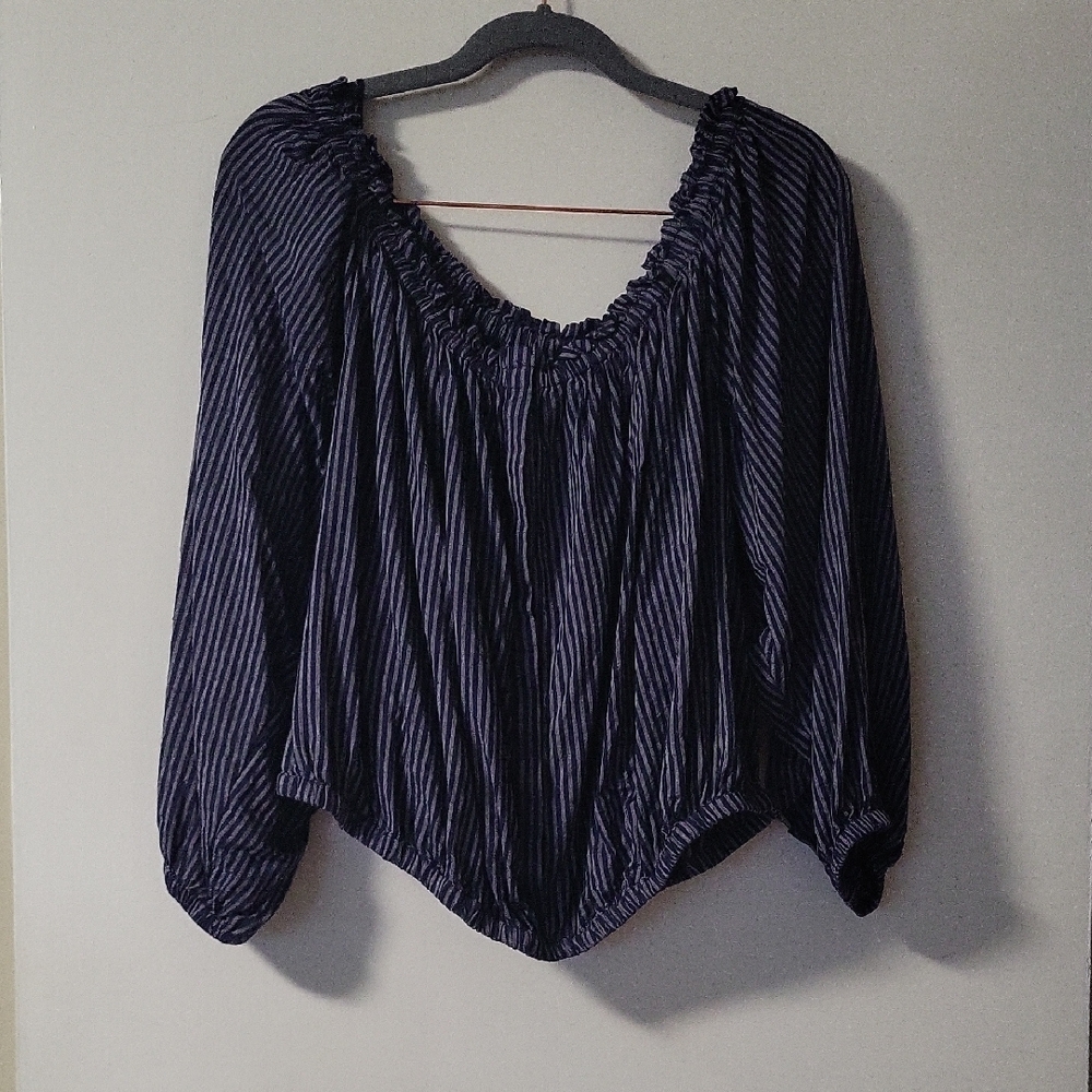 Rag & Bone Mimi Striped Linen Blend Blouse